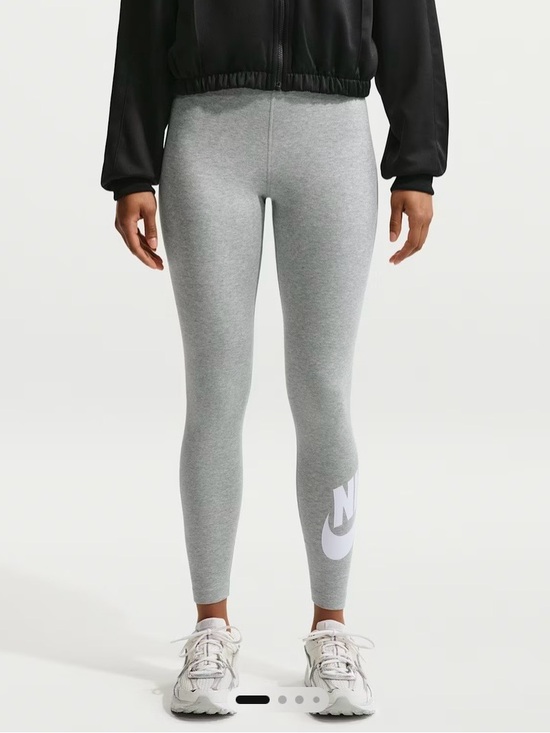Nike Pants - Nike Heather Gray Logo Leggings Size Medium